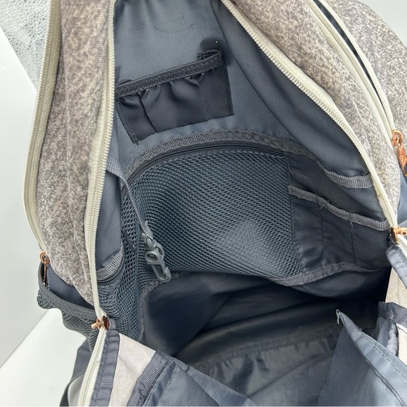 Adidas Excel 6 Backpack Grey Rose Gold Large Laptop Sleeve Multi Pockets Sporty - Picture 9 of 13